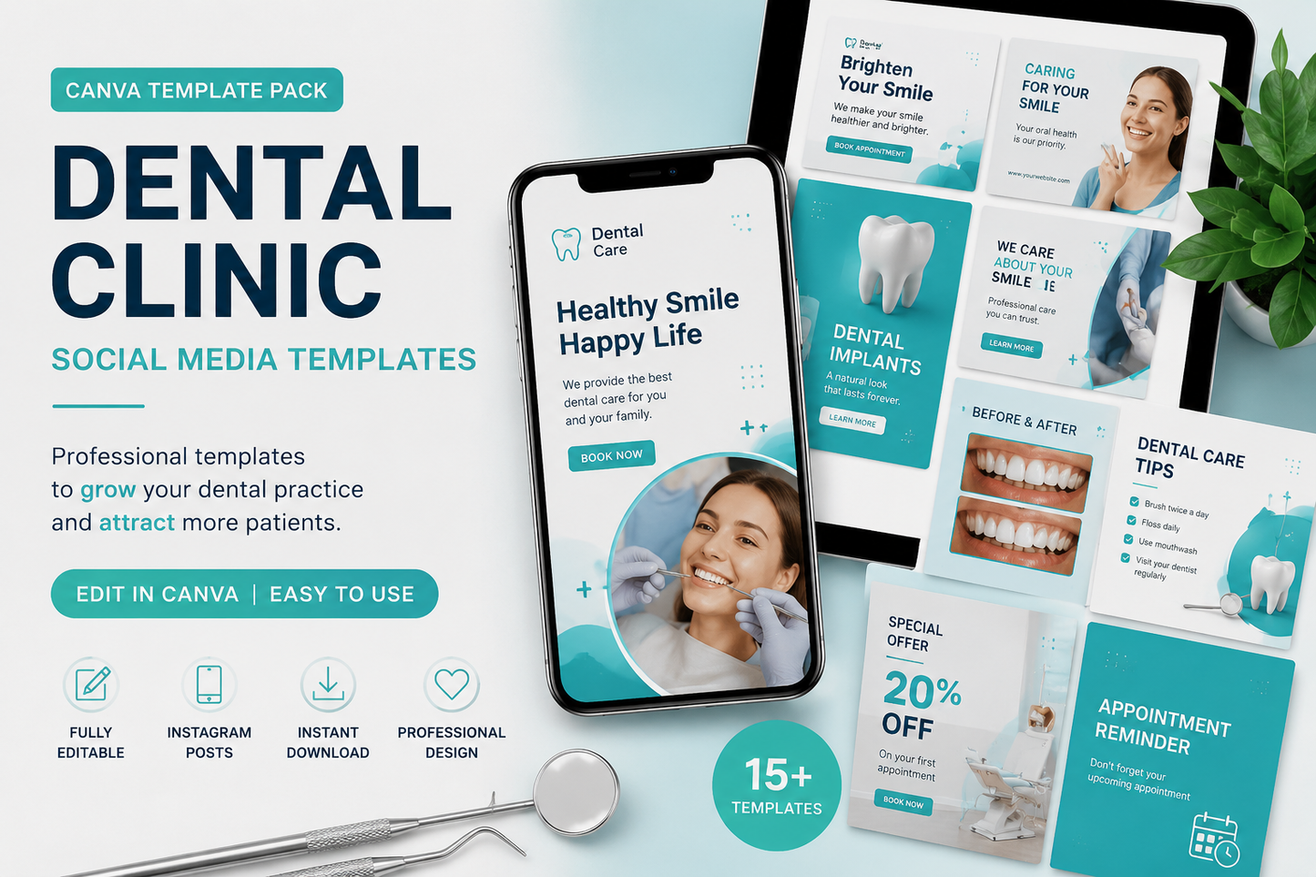 Dental Social Media Canva Templates
